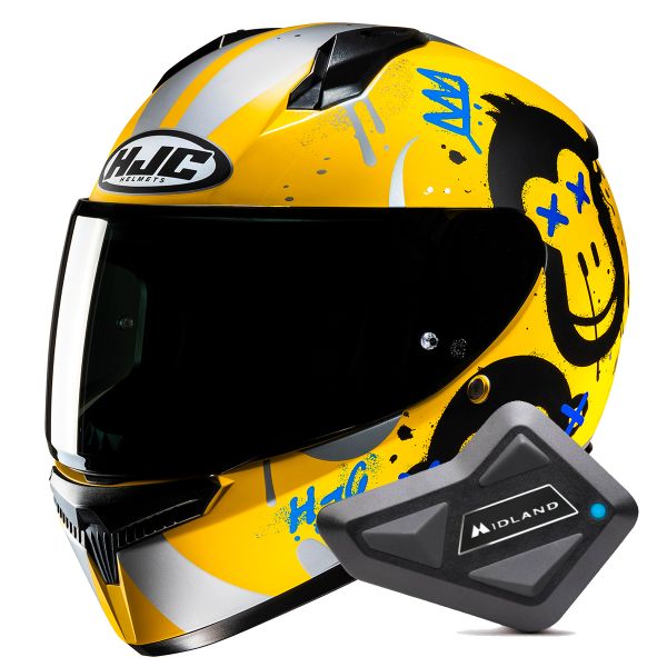 Casque Integral HJC C10 Geti MC3SF + Kit Bluetooth BT Mini