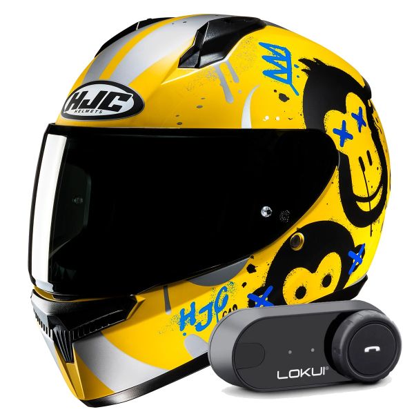 Casque Integral HJC C10 Geti MC3SF + Kit Bluetooth Lokui K30