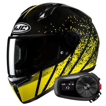 Casque Integral HJC C10 Haven MC3 + Kit Bluetooth 5S Solo Casque Integral HJC C10 Haven MC3 + Kit Bluetooth 5S Solo