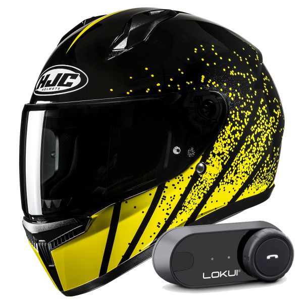 Casque Integral HJC C10 Haven MC3 + Kit Bluetooth Lokui K30