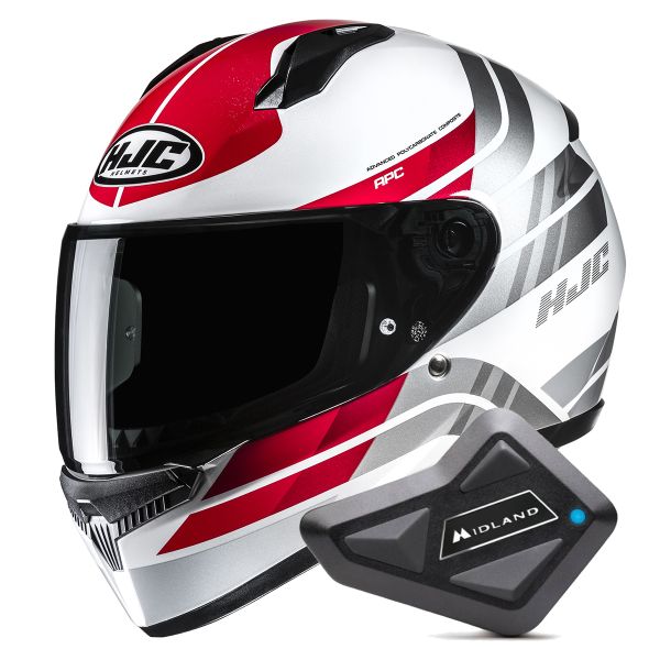 Casque Integral HJC C10 Hiper MC1 + Kit Bluetooth BT Mini Casque Integral HJC C10 Hiper MC1 + Kit Bluetooth BT Mini