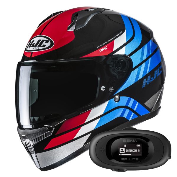 Casque Integral HJC C10 Hiper MC21 + Kit bluetooth 5R Lite Solo Casque Integral HJC C10 Hiper MC21 + Kit bluetooth 5R Lite Solo