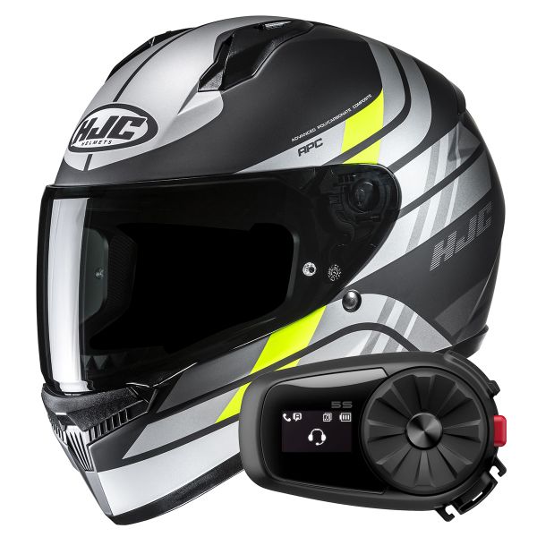 Casque Integral HJC C10 Hiper MC3HSF + Kit Bluetooth 5S Solo Casque Integral HJC C10 Hiper MC3HSF + Kit Bluetooth 5S Solo