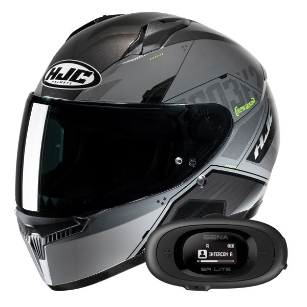Casque Integral HJC C10 Inka MC3H + Kit bluetooth 5R Lite