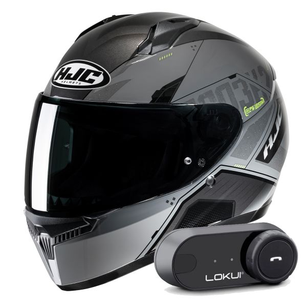 Casque Integral HJC C10 Inka MC3H + Kit Bluetooth Lokui K30