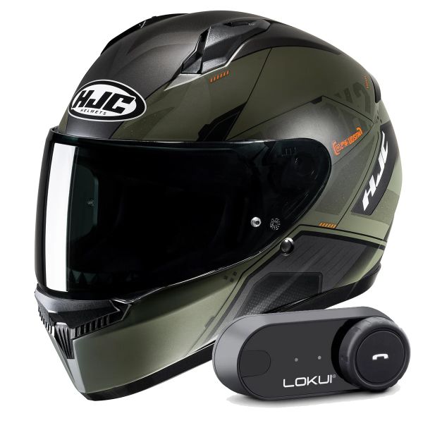 Casque Integral HJC C10 Inka MC7SF + Kit Bluetooth Lokui K30