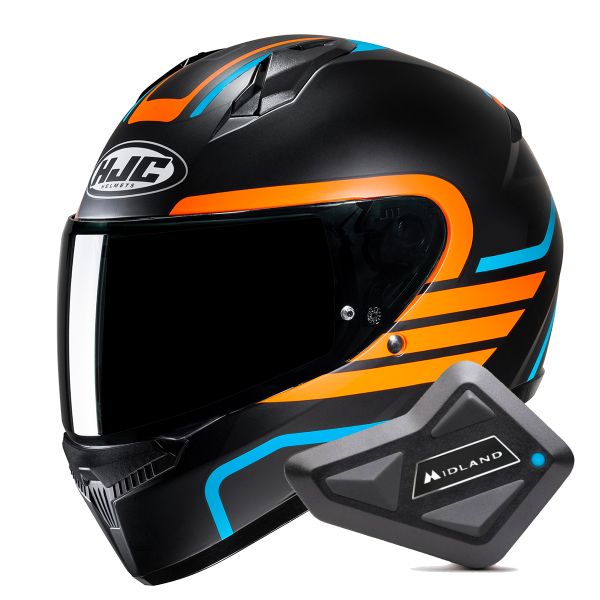 Casque Integral HJC C10 Lito MC27SF + Kit Bluetooth BT Mini