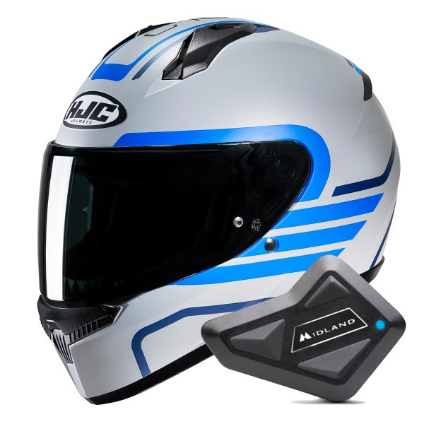 Casque Integral HJC C10 Lito MC2SF + Kit Bluetooth BT Mini