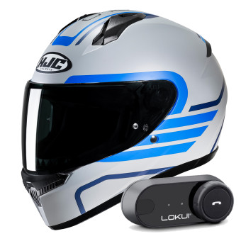Casque Integral HJC C10 Lito MC2SF + Kit Bluetooth Lokui K30