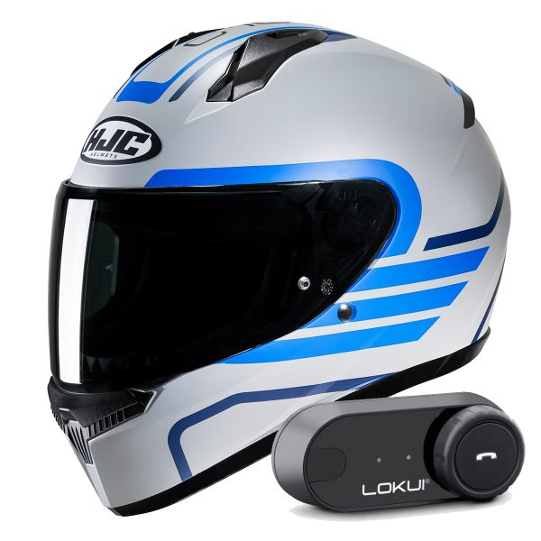 Casque Integral HJC C10 Lito MC2SF + Kit Bluetooth Lokui K30