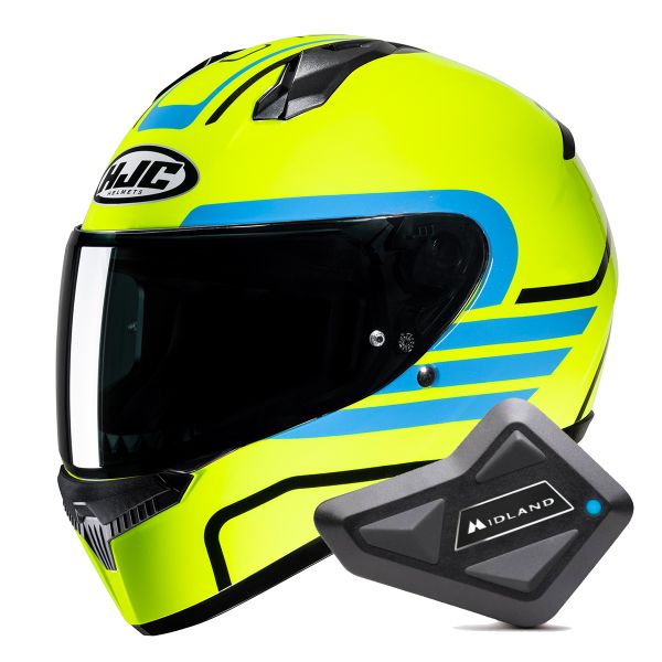 Casque Integral HJC C10 Lito MC3H + Kit Bluetooth BT Mini