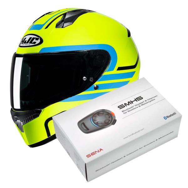 Casque Integral HJC C10 Lito MC3H + Kit Bluetooth SMH5 Solo