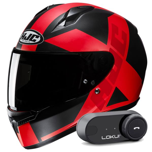 Casque Integral HJC C10 Tez MC1SF + Kit Bluetooth Lokui K30 Casque Integral HJC C10 Tez MC1SF + Kit Bluetooth Lokui K30