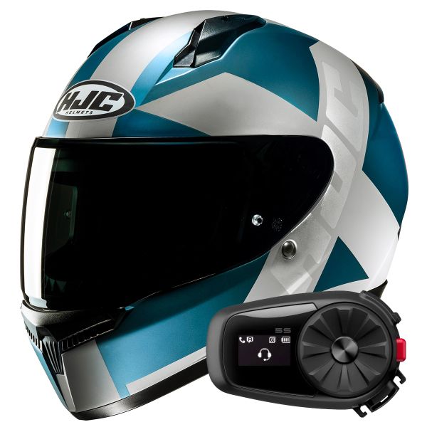 Casque Integral HJC C10 Tez MC2SF + Kit Bluetooth 5S Solo Casque Integral HJC C10 Tez MC2SF + Kit Bluetooth 5S Solo