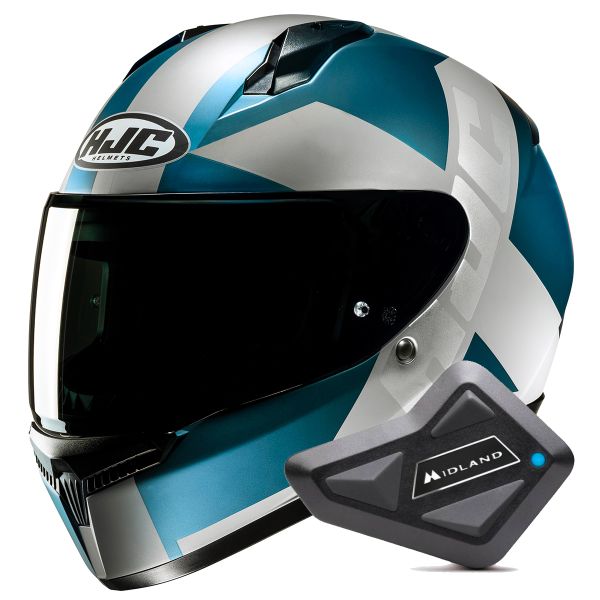 Casque Integral HJC C10 Tez MC2SF + Kit Bluetooth BT Mini Casque Integral HJC C10 Tez MC2SF + Kit Bluetooth BT Mini