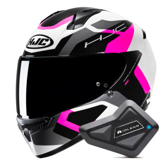 Casque Integral HJC C10 Tins MC8 + Kit Bluetooth BT Mini