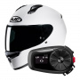 Casque Integral HJC C10 White + Kit Bluetooth 5S