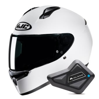 Casque De Moto Bluetooth Intégré,Casque De Moto Integral Homme Femme Casque  Moto De Cross Double Visiere Homologué ECE, Double Haut-Parleur