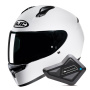 Casque Integral HJC C10 White + Kit Bluetooth BT Mini