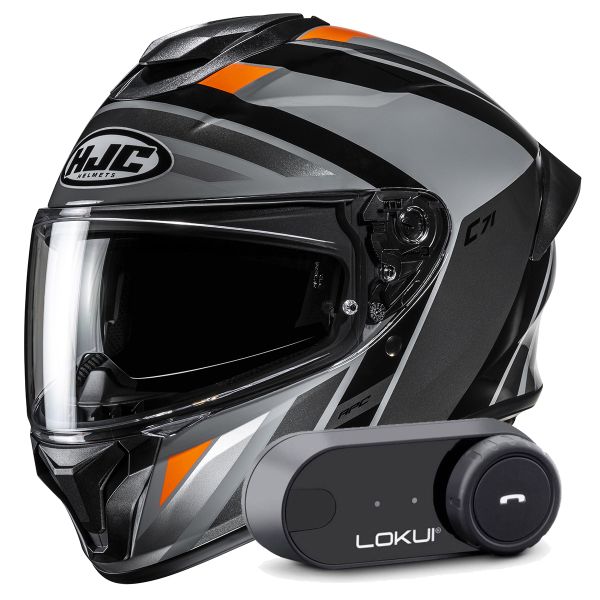 Casque Integral HJC C71 Faber MC4 + Kit Bluetooth Lokui K30 Casque Integral HJC C71 Faber MC4 + Kit Bluetooth Lokui K30
