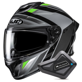 Casque Integral HJC C71 Faber MC7 + Kit Bluetooth BT Mini