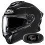 Casque Integral HJC C71 Metal Black + Kit bluetooth 5R Lite Solo