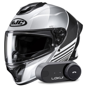 Casque Integral HJC C71 Morix MC5 + Kit Bluetooth Lokui K30