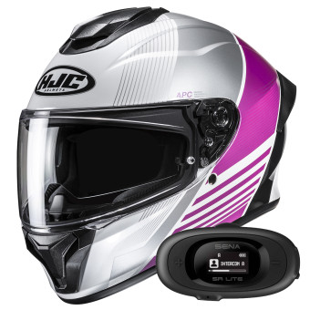 Casque Integral HJC C71 Morix MC8 + Kit bluetooth 5R Lite Solo