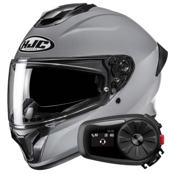Casque Integral HJC C71 N.Gray + Kit Bluetooth 5S Solo