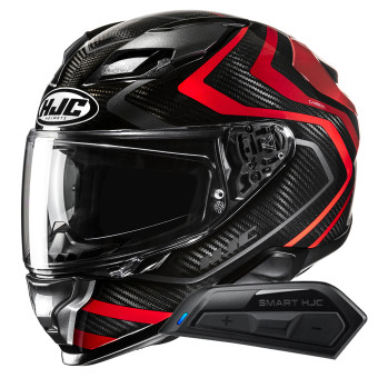 Casque Integral HJC F71 Carbon Nevio MC1 + Kit Bluetooth Smart 11B