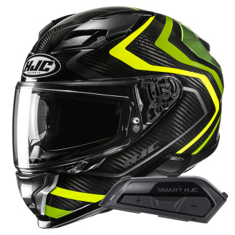 Casque Integral HJC F71 Carbon Nevio MC3H + Kit Bluetooth Smart 21B Flat Black