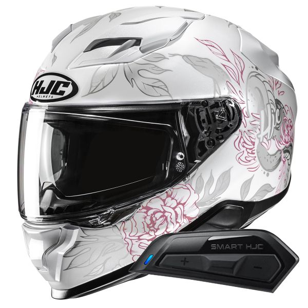 Casque Integral HJC F71 Eliz MC8 + Kit Bluetooth Smart 11B