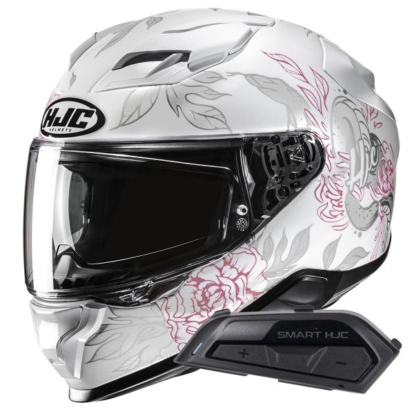 Casque Integral HJC F71 Eliz MC8 + Kit Bluetooth Smart 21B Flat Black