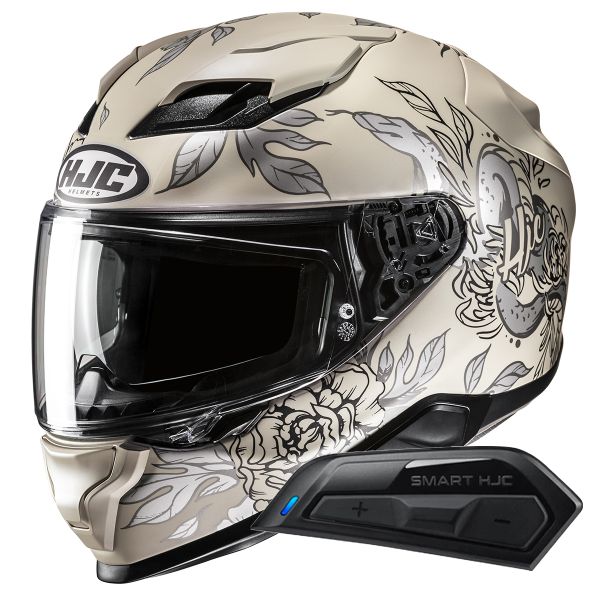 Casque Integral HJC F71 Eliz MC9SF + Kit Bluetooth Smart 11B