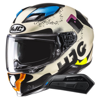 Casque Integral HJC F71 Faco MC28 + Kit Bluetooth Smart 11B