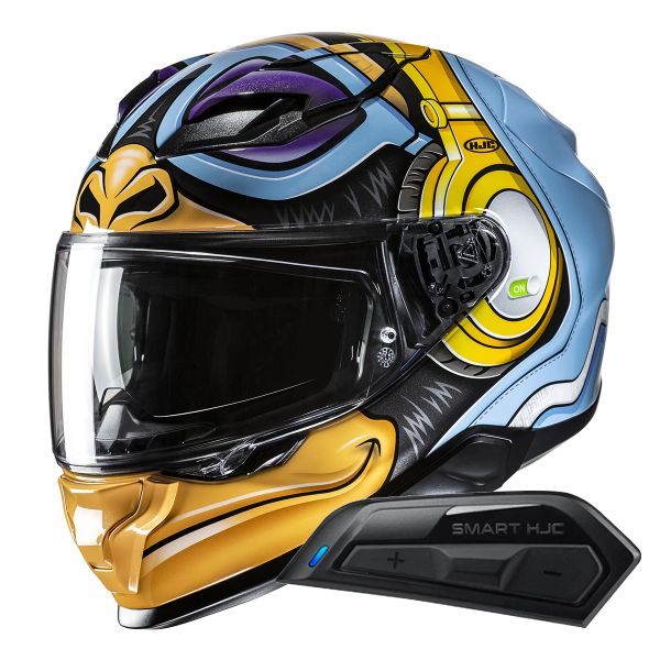 Casque Integral HJC F71 Monkey Dj MC23 + Kit Bluetooth Smart 11B