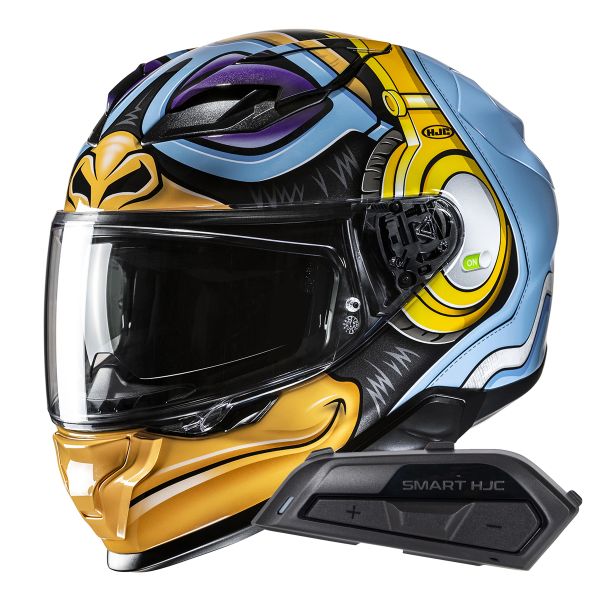 Casque Integral HJC F71 Monkey Dj MC23 + Kit Bluetooth Smart 21B Flat Black