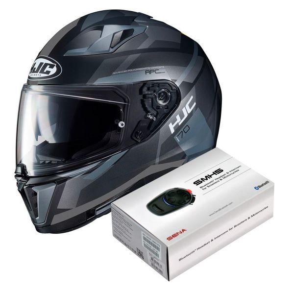 Pack Casque + Kit bluetooth et HJC i70 Elim MC5SF + Kit