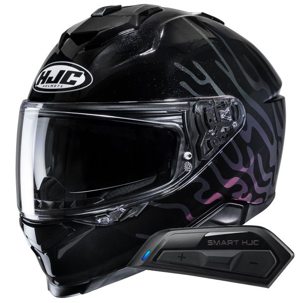 Casque Integral HJC i71 Celos MC5 + Kit Bluetooth Smart 11B