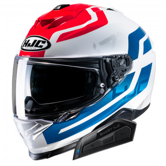 Casque Integral HJC i71 Enta MC21 + Kit Bluetooth Smart 21B