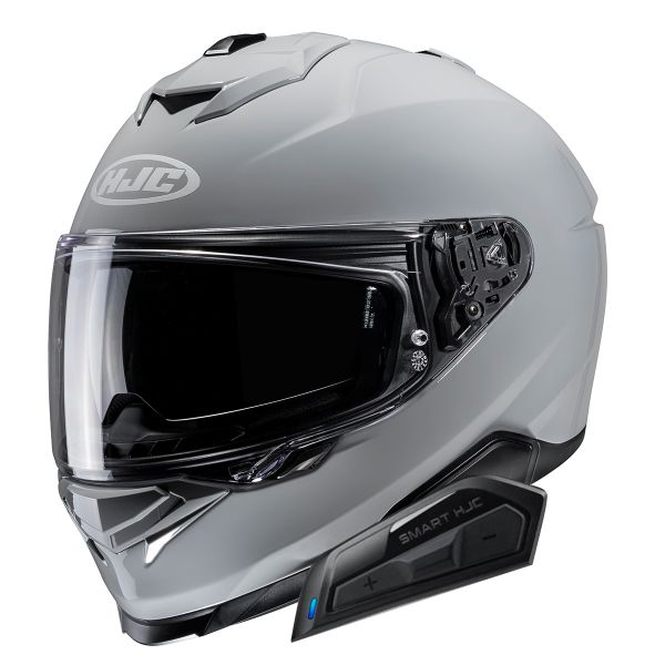 Casque Integral HJC i71 N. Grey + Kit Bluetooth Smart 21B