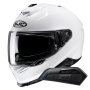 Casque Integral HJC i71 Semi Flat Pearl White + Kit Bluetooth Smart 11B