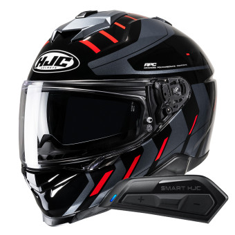Casque Integral HJC i71 Simo MC1 + Kit Bluetooth Smart 11B