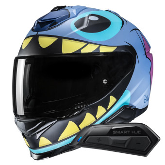 Casque Integral HJC i71 Stitch Disney MC2SF + Kit Bluetooth Smart 11B