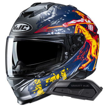 Casque Integral HJC i71 Taurus MC1SF + Kit Bluetooth Smart 21B