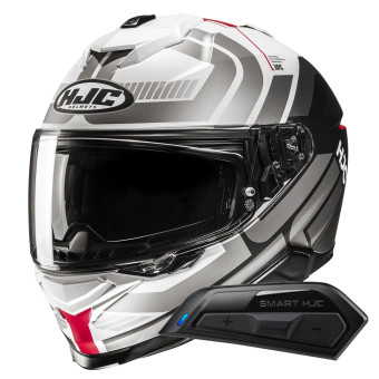Casque Integral HJC i71 Viz MC1SF + Kit Bluetooth Smart 11B
