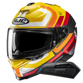 Casque Integral HJC i71 Viz MC3SF + Kit Bluetooth Smart 11B