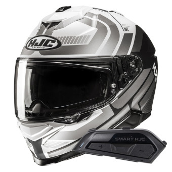 Casque Integral HJC i71 Viz MC5 + Kit Bluetooth Smart 21B