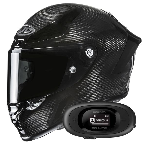 Casque Integral HJC RPHA 1 V2 Carbon Black + Kit bluetooth 5R Lite