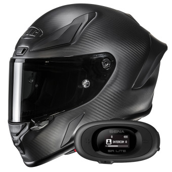 Casque Integral HJC RPHA 1 V2 Carbon Matte Black + Kit bluetooth 5R Lite
